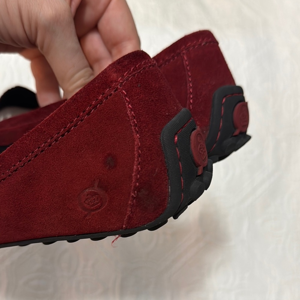 Born Burgundy Suede Loafers - Picture 6 of 7